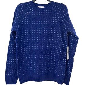 Men's Hunter Birdseye Crewneck Sweater Blue Ribbon